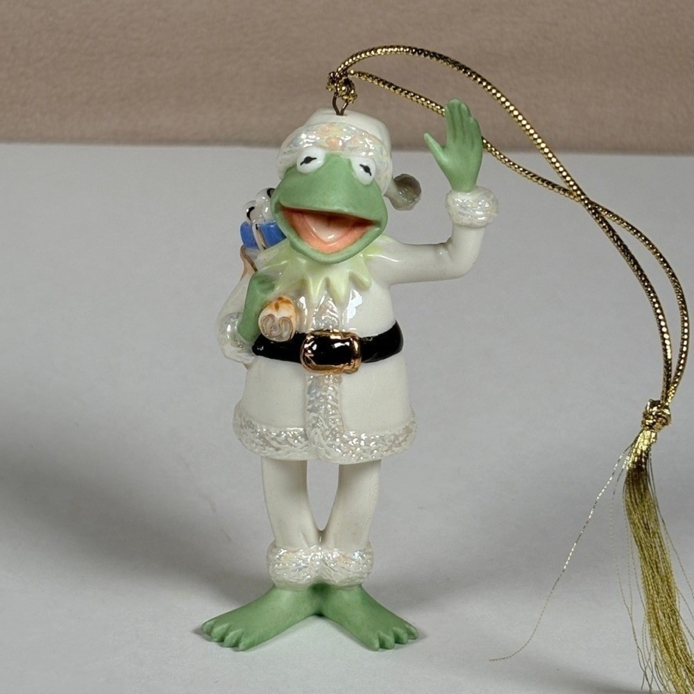 Lenox Santa Kermit The Muppets Christmas Ornament Ivory China 2006 Original Box